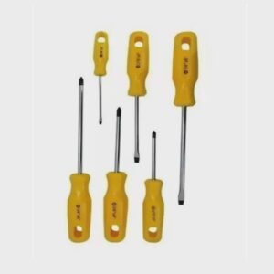 Cód. 394 - CHAVE FENDA/FENDACRUZADA PONTA IMANTADA JOGO 6 UN PCS UZZY