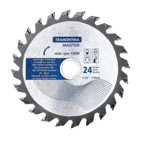 Cód. 493 - DISCO DE CORTE P/ MADEIRA 4.3/8 24D TRAMONTINA UN