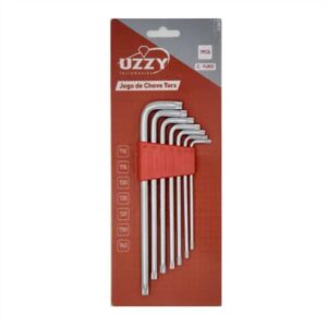 Cód. 820 - JOGO DE CHAVES TORX DE 7 PECAS UZZYT40/T30/T25/T20T15/ /T10