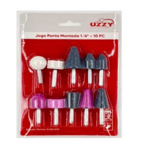 Cód. 821 - JOGO PONTA MONTADA 1/4" 10 PECAS UZZY