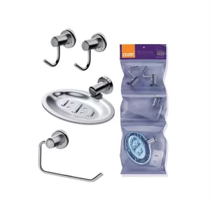 Cod. 835 - KIT ACESSORIOS P/ BANHEIRO 4 PECAS TURIM CIVITT