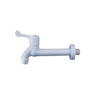 Cod. 1388 - TORNEIRA  PIA ABS BRANCA (S) 18CM C/ AREJ ALAVANCA CIVITT