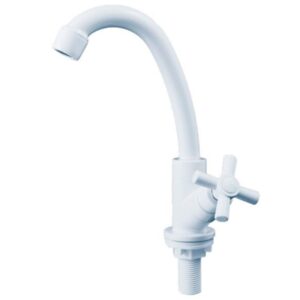 Cod. 1340 - TORNEIRA DE LAVAT ABS BRANCA (J) GIRATORIA CRUZETA CIVITT