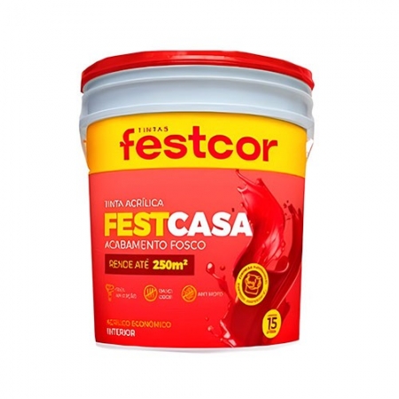 Cód. 1271 - TINTA ACRILICA FESTCASA BRANCO NEVE BALDE 15 L