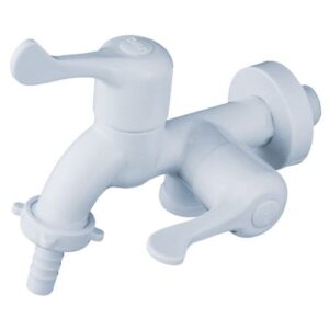 Cod. 1363 - TORNEIRA MAQUINA DE LAVAR ABS BRANCA (U) ALAVANCA CIVITT