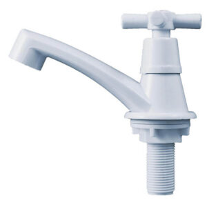 Cod. 1353 - TORNEIRA LAVATORIO ABS BRANCA (K) CRUZETA CIVITT