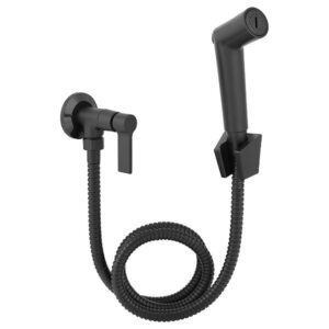 Cod. 556 - DUCHA HIGIENICA EM METAL PRETO FOSCO C/REG E DERIVACAO CIVIT