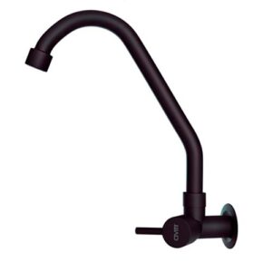 Cod. 1382 - TORNEIRA  PAREDE COZINHA METAL PRETO FOSCO GIRATORIO ALAVANCA