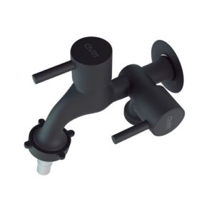 Cod. 1367 - TORNEIRA MAQUINA DE LAVAR METAL PRETO FOSCO ALAVANCA CIVITT