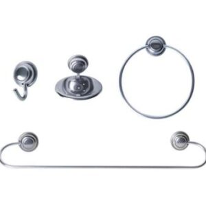 Cod. 837 - KIT ACESSORIOS P/ BANHEIRO 5 PECAS FLORENCA INOX CIVITT