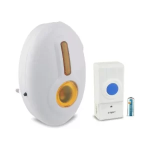 Cod. 355 - CAMPAINHA SEM FIO DB005 C/ CIRCUITO-C/PLUG UNICO G-LIGHT
