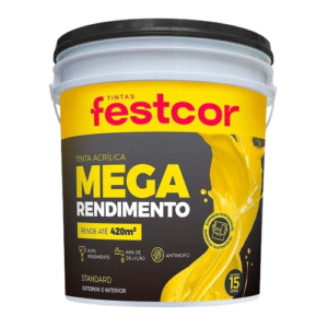 Cód. 1288 - TINTA ACRÍLICA MEGA RENDIMENTO BRANCO NEVE 15 LTS BALDE