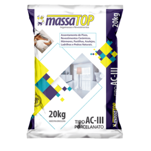 Cód. 105 - ARGAMASSA ACIII PORCELANATO 20KG MASSA TOP