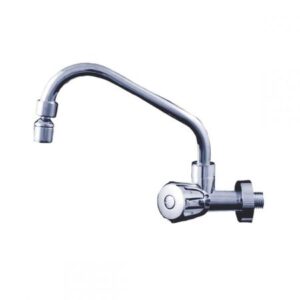 Cod. 1380 - TORNEIRA PAREDE BAIXA ABS CROMADA (K) GIRATORIA CRUZETA