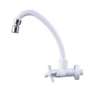 Cod. 1376 - TORNEIRA PAREDE ABS BRANCA (H) GIRATORIA CRUZETA CIVITT