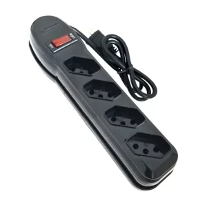 Cod. 713 - FILTRO DE LINHA MEGATRON 05 TOMADAS PRETO